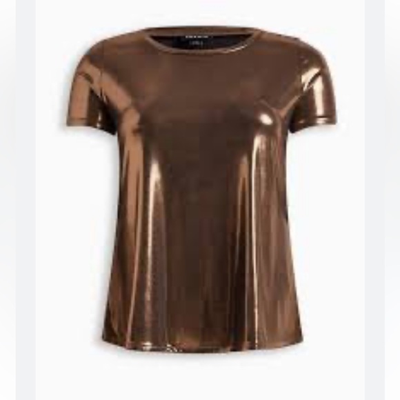 💙Torrid Liquid Bronze Metallic Crewneck T-Shirt - Picture 2 of 9